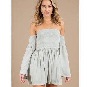 Tobi ‘Ellie Skater Dress in MINT’ - Off Shoulder